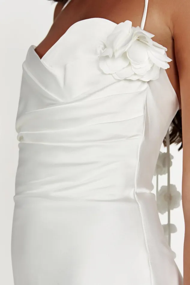 Meshki Mini Dresses Otillie Rose Halter Mini Dress 8211 White White 8211 Women