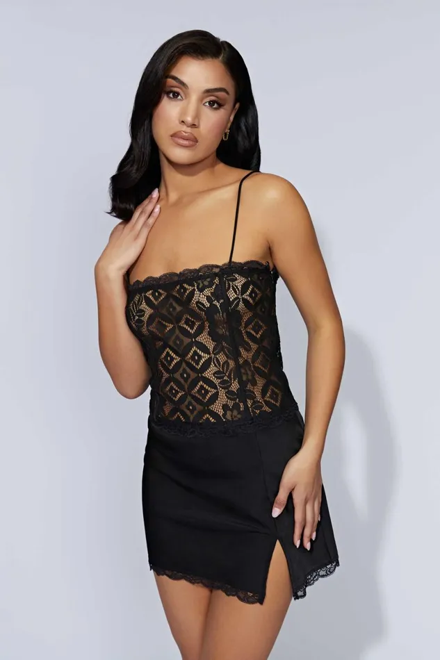 Meshki Mini Dresses Quincy Lace Mini Dress 8211 Black Black 8211 Women Meshki Mini Dresses Quincy Lace Mini Dress 8211 Black Black 8211 Women