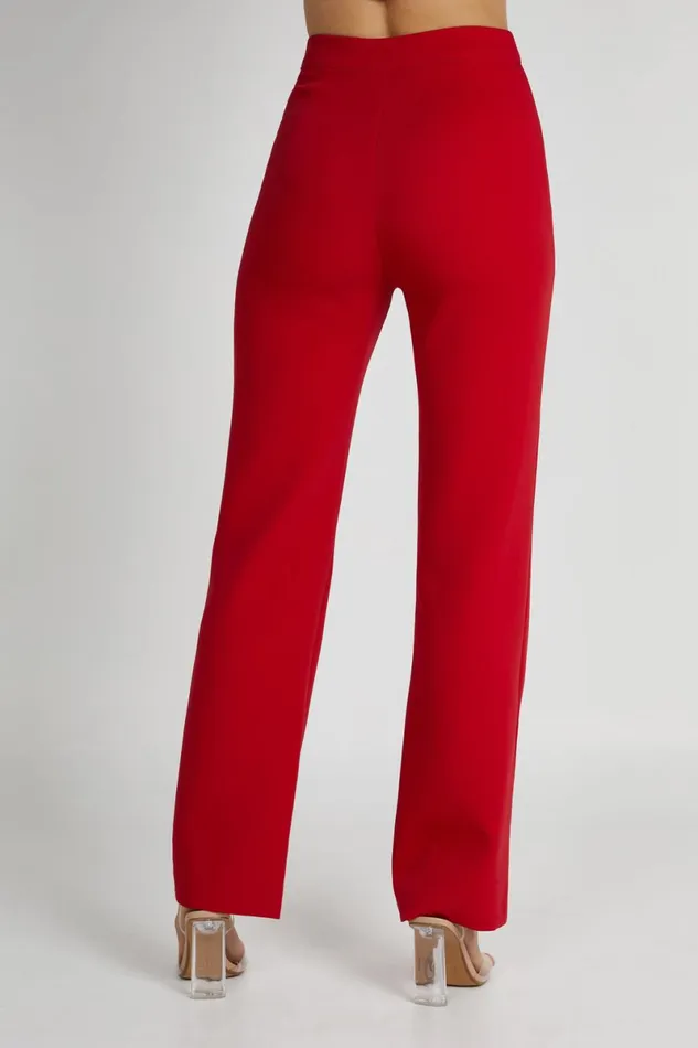 Meshki Pants Allanah Straight Leg Pant 8211 Red Red 8211 Women