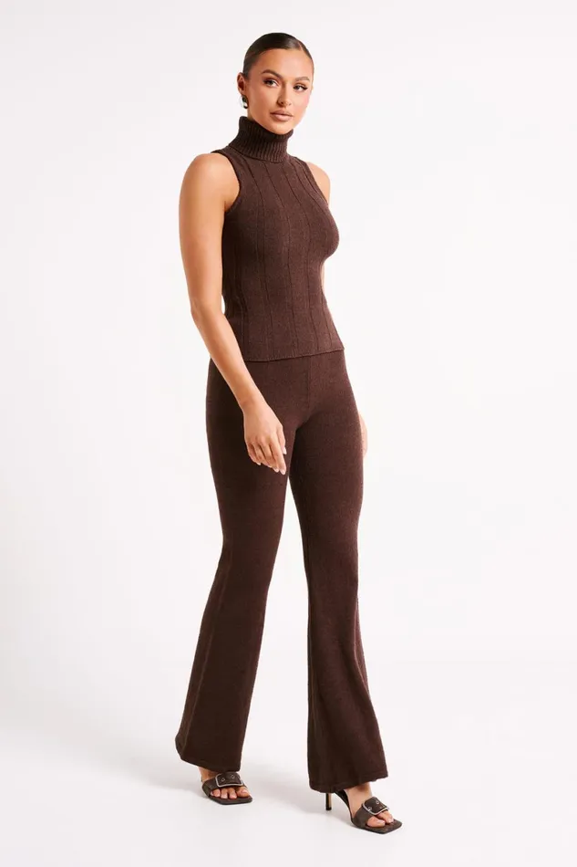 Meshki Pants Angelina Knit Pants 8211 Chocolate Chocolate 8211 Women