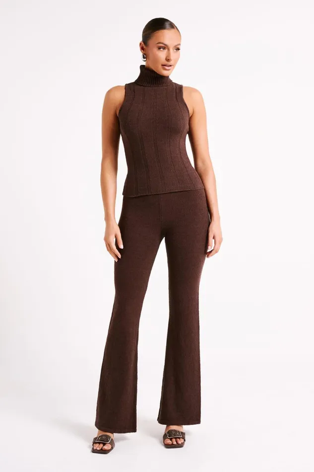 Meshki Pants Angelina Knit Pants 8211 Chocolate Chocolate 8211 Women