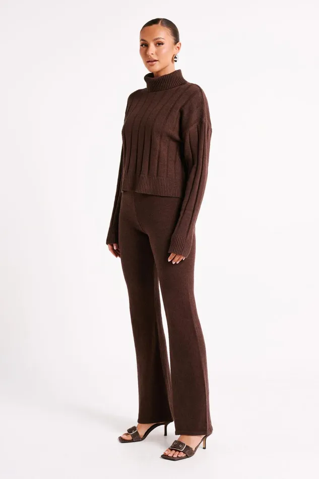 Meshki Pants Angelina Knit Pants 8211 Chocolate Chocolate 8211 Women