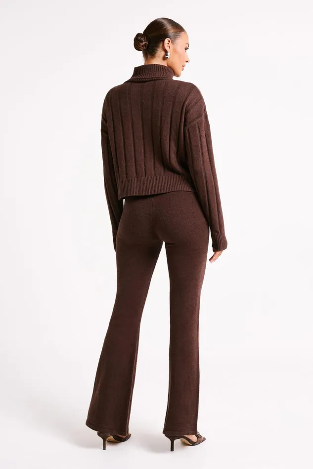 Meshki Pants Angelina Knit Pants 8211 Chocolate Chocolate 8211 Women