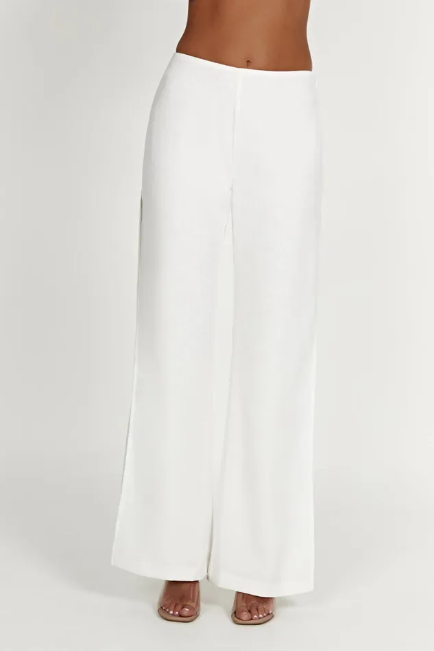 Meshki Pants Estee Split Lace Pants 8211 White White 8211 Women