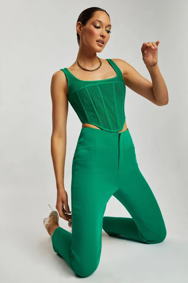 Meshki Pants Indie High Waist Pants 8211 Bottle Green Bottlegreen 8211 Women Meshki Pants Indie High Waist Pants 8211 Bottle Green Bottlegreen 8211 Women