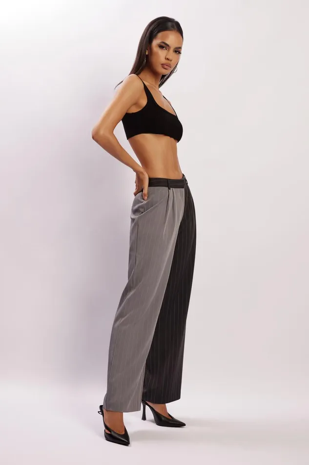 Meshki Pants Janelle Low Rise Pants 8211 Grey Two Tone Grey Two Tone 8211 Women Meshki Pants Janelle Low Rise Pants 8211 Grey Two Tone Grey Two Tone 8211 Women