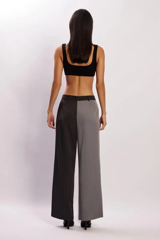 Meshki Pants Janelle Low Rise Pants 8211 Grey Two Tone Grey Two Tone 8211 Women Meshki Pants Janelle Low Rise Pants 8211 Grey Two Tone Grey Two Tone 8211 Women