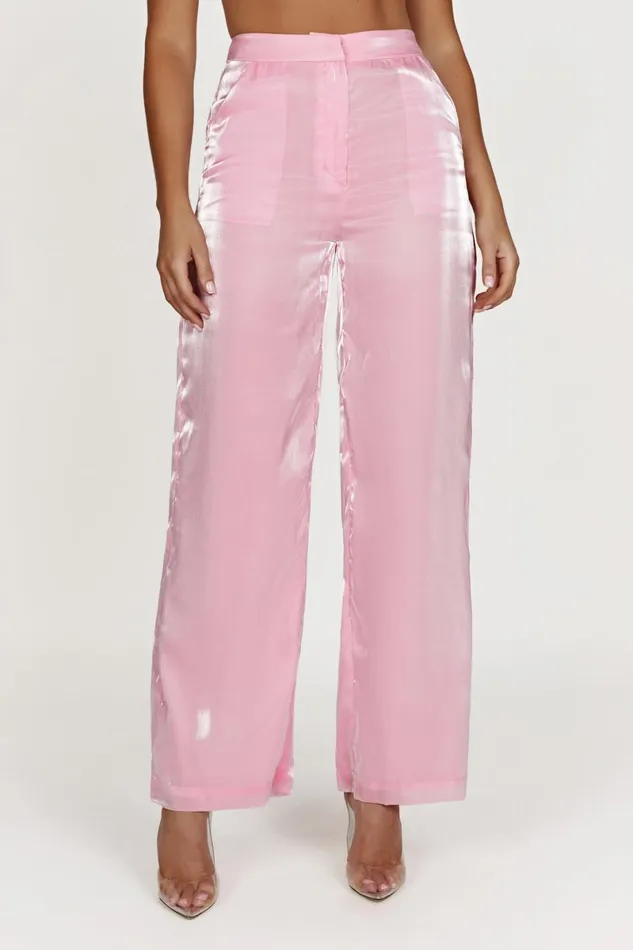 Meshki Pants Kinsley Sheer Pants 8211 Candy Pink Candypink 8211 Women