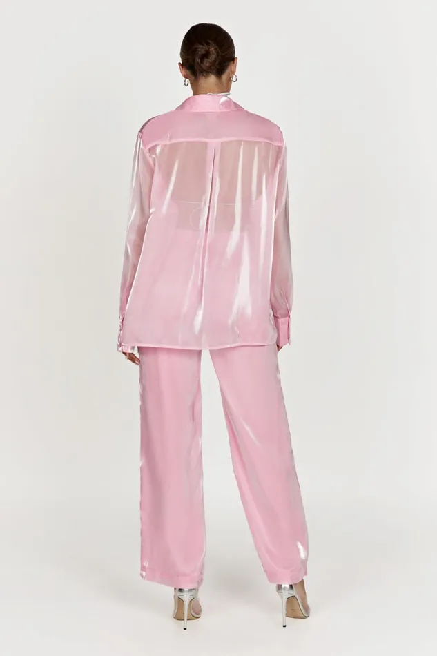 Meshki Pants Kinsley Sheer Pants 8211 Candy Pink Candypink 8211 Women