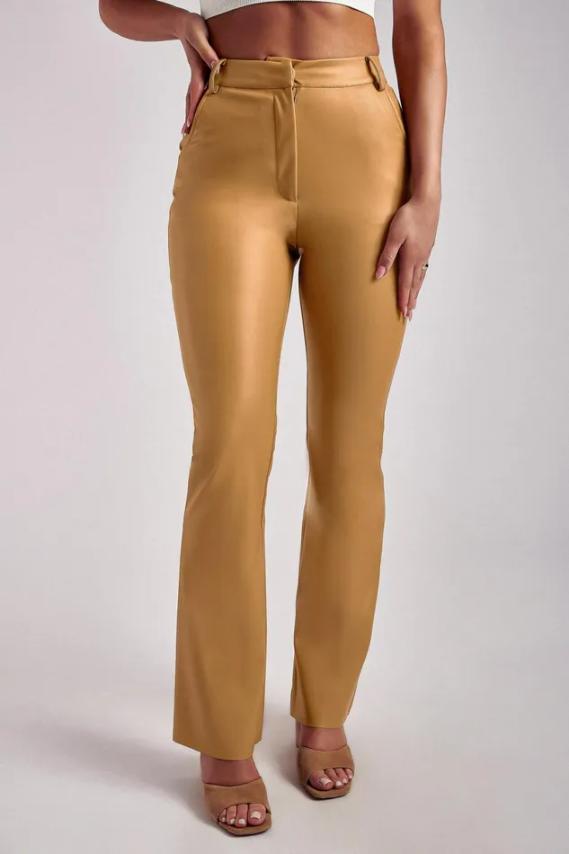 Meshki Pants Tyra Straight Leg Faux Leather Pants 8211 Tan Tan 8211 Women Meshki Pants Tyra Straight Leg Faux Leather Pants 8211 Tan Tan 8211 Women