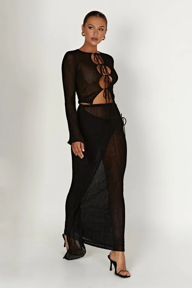 Meshki Skirts Akari Knit Maxi Skirt 8211 Black Black 8211 Women