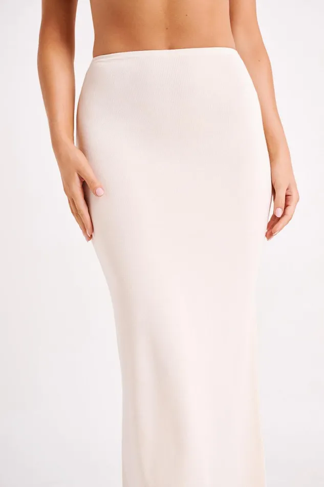 Meshki Skirts Avani Mid Rise Knit Maxi Skirt 8211 Ivory Ivory 8211 Women