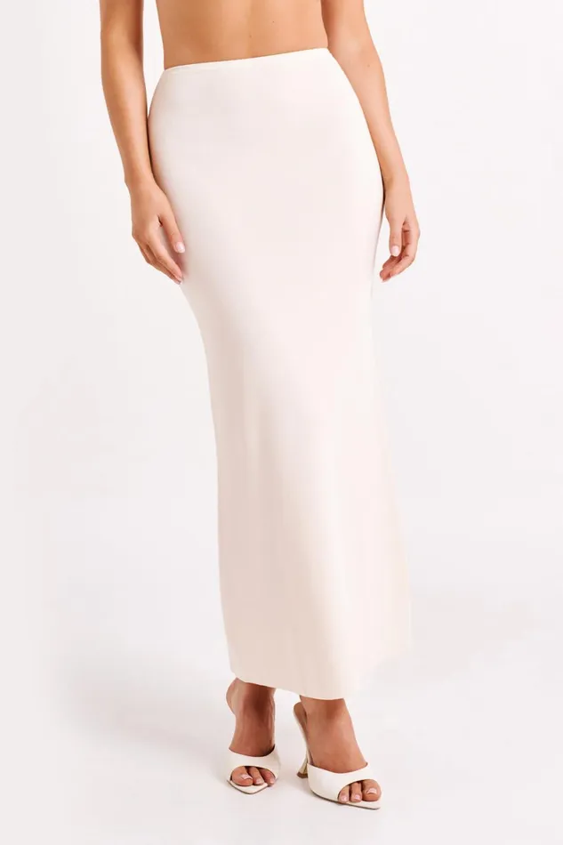 Meshki Skirts Avani Mid Rise Knit Maxi Skirt 8211 Ivory Ivory 8211 Women