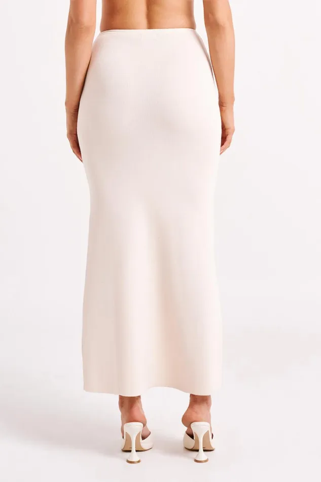 Meshki Skirts Avani Mid Rise Knit Maxi Skirt 8211 Ivory Ivory 8211 Women