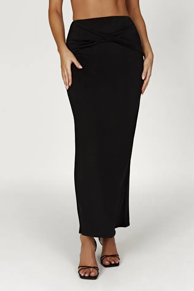 Meshki Skirts Ceri Maxi Twist Skirt 8211 Black Black 8211 Women