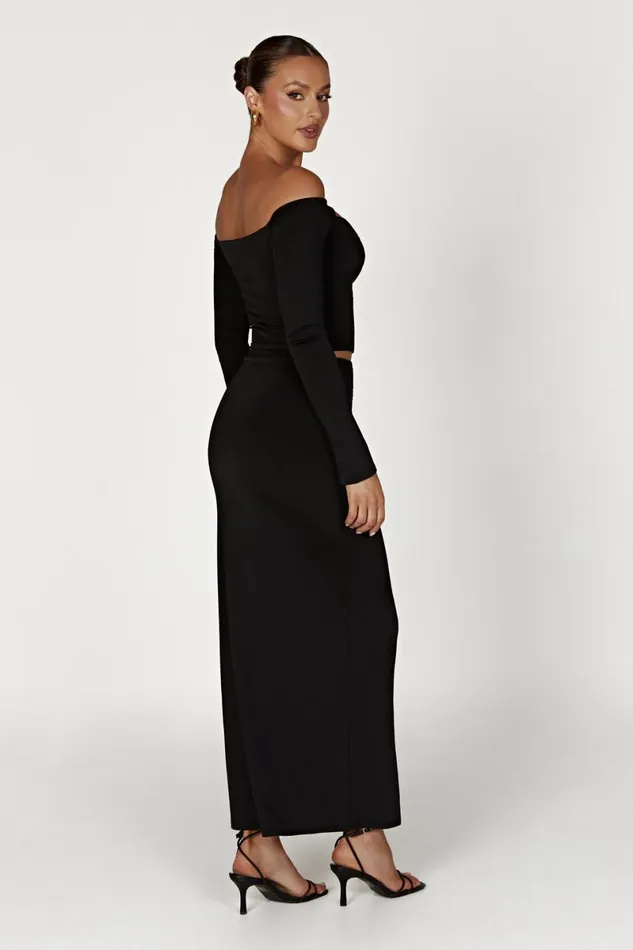 Meshki Skirts Ceri Maxi Twist Skirt 8211 Black Black 8211 Women