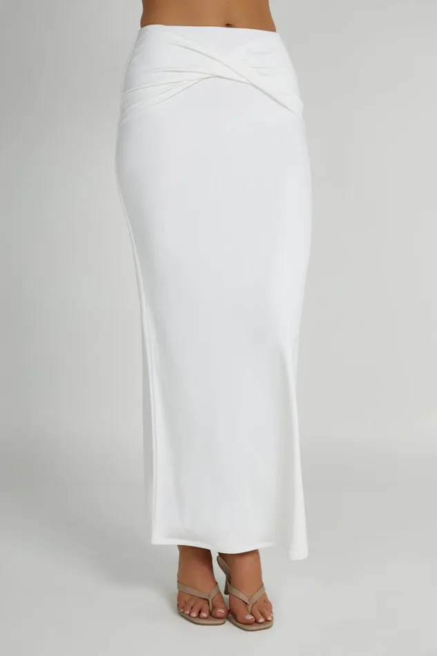 Meshki Skirts Ceri Maxi Twist Skirt 8211 White White 8211 Women