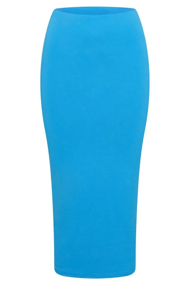 Meshki Skirts Charley Midi Skirt 8211 Cyan Blue Cyanblue 8211 Women Meshki Skirts Charley Midi Skirt 8211 Cyan Blue Cyanblue 8211 Women