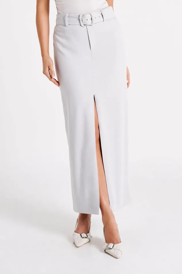 Meshki Skirts Daria Suiting Midi Skirt 8211 Ice Grey Icegrey 8211 Women