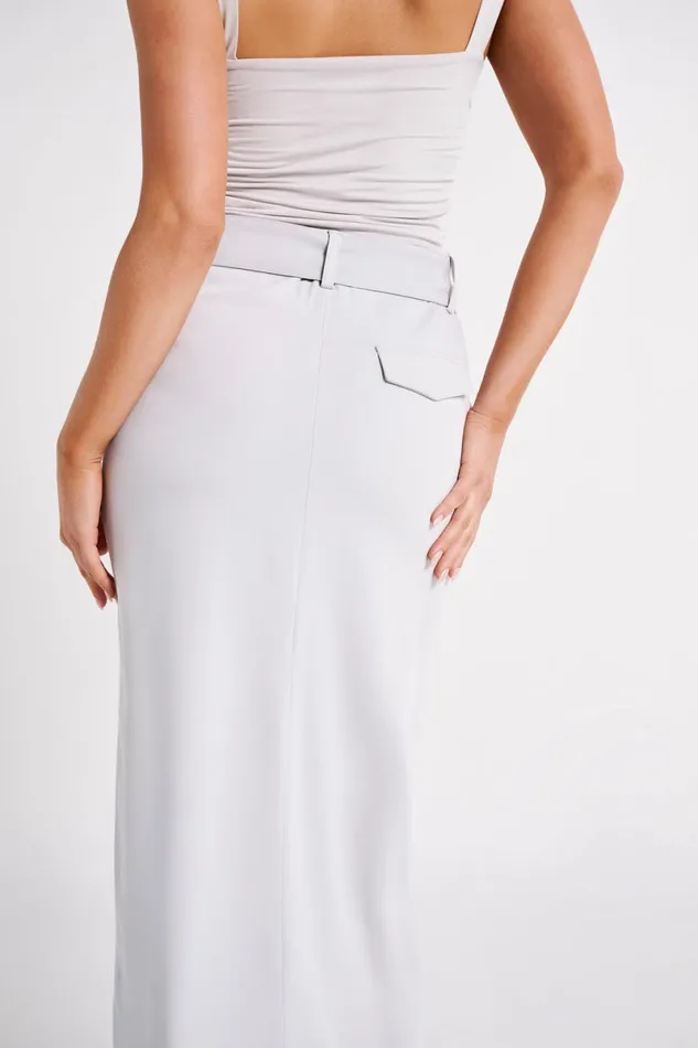 Meshki Skirts Daria Suiting Midi Skirt 8211 Ice Grey Icegrey 8211 Women