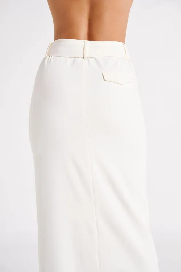 Meshki Skirts Daria Suiting Midi Skirt 8211 Ivory Ivory 8211 Women