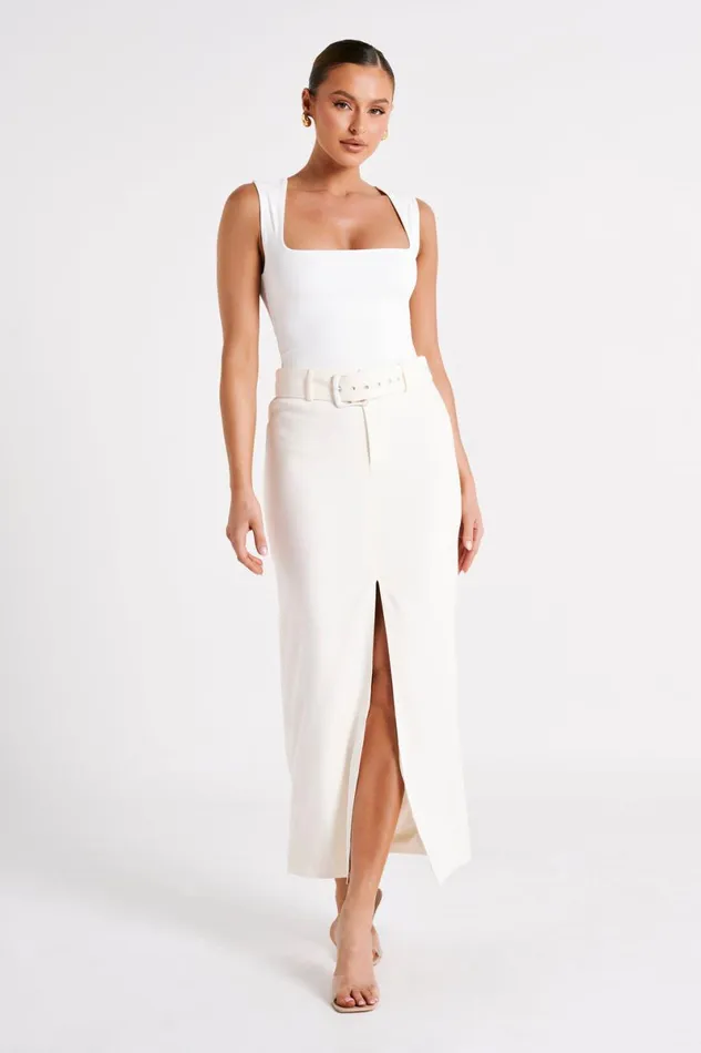 Meshki Skirts Daria Suiting Midi Skirt 8211 Ivory Ivory 8211 Women