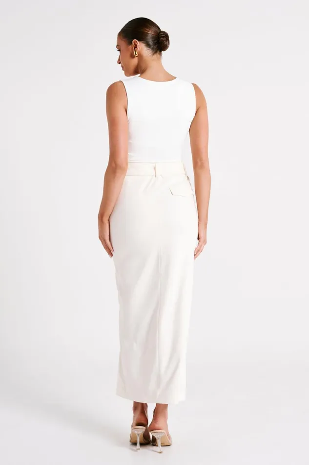 Meshki Skirts Daria Suiting Midi Skirt 8211 Ivory Ivory 8211 Women
