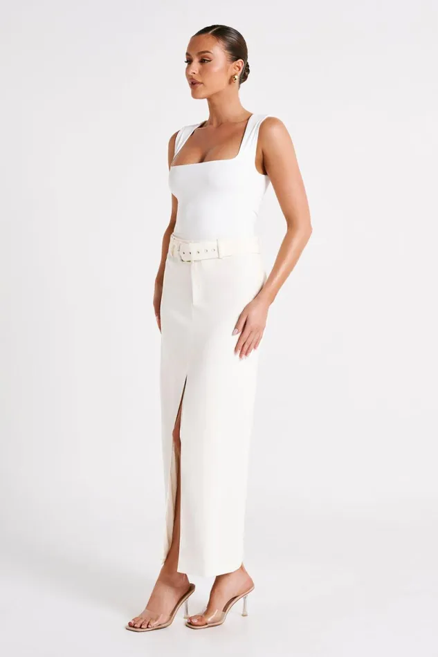 Meshki Skirts Daria Suiting Midi Skirt 8211 Ivory Ivory 8211 Women