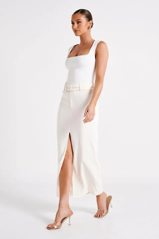 Meshki Skirts Daria Suiting Midi Skirt 8211 Ivory Ivory 8211 Women