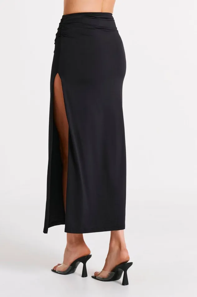Meshki Skirts Emma Recycled Nylon Maxi Skirt 8211 Black Black 8211 Women