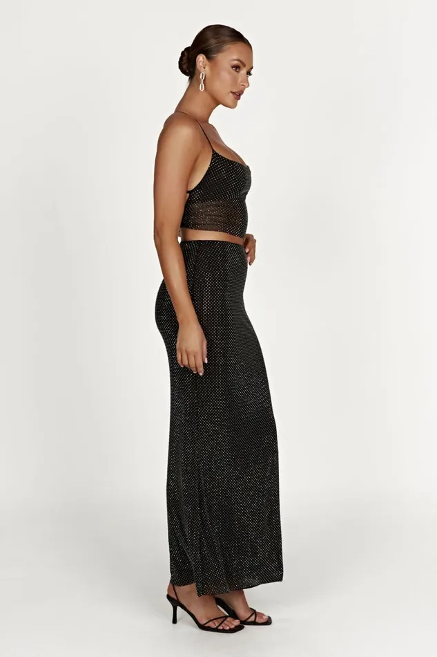 Meshki Skirts Erika Diamante Maxi Skirt 8211 Black Black 8211 Women