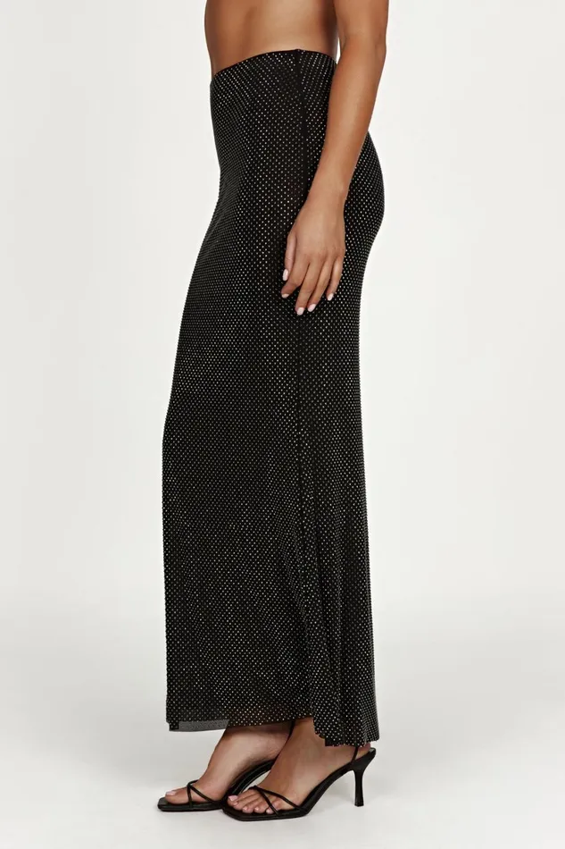Meshki Skirts Erika Diamante Maxi Skirt 8211 Black Black 8211 Women