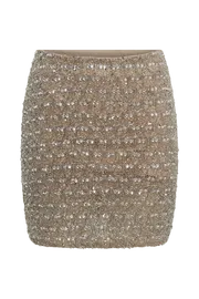 Meshki Skirts Eva Embellished Mini Skirt 8211 Silver Silver 8211 Women