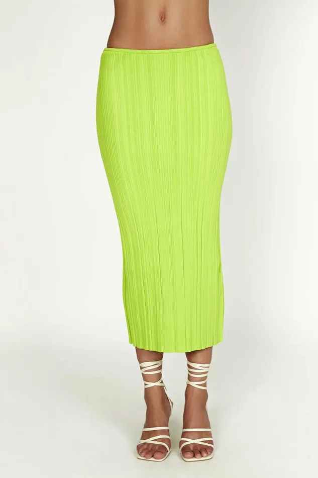 Meshki Skirts Kennedy Low Rise Knit Skirt 8211 Fresh Green Freshgreen 8211 Women