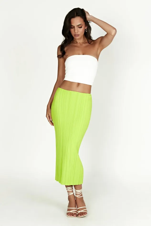 Meshki Skirts Kennedy Low Rise Knit Skirt 8211 Fresh Green Freshgreen 8211 Women Meshki Skirts Kennedy Low Rise Knit Skirt 8211 Fresh Green Freshgreen 8211 Women