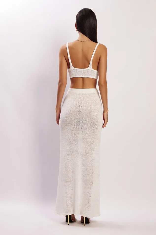 Meshki Skirts Mary Knit Maxi Skirt 8211 White White 8211 Women