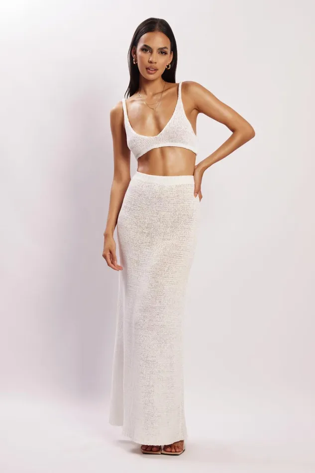 Meshki Skirts Mary Knit Maxi Skirt 8211 White White 8211 Women
