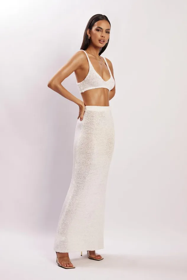 Meshki Skirts Mary Knit Maxi Skirt 8211 White White 8211 Women