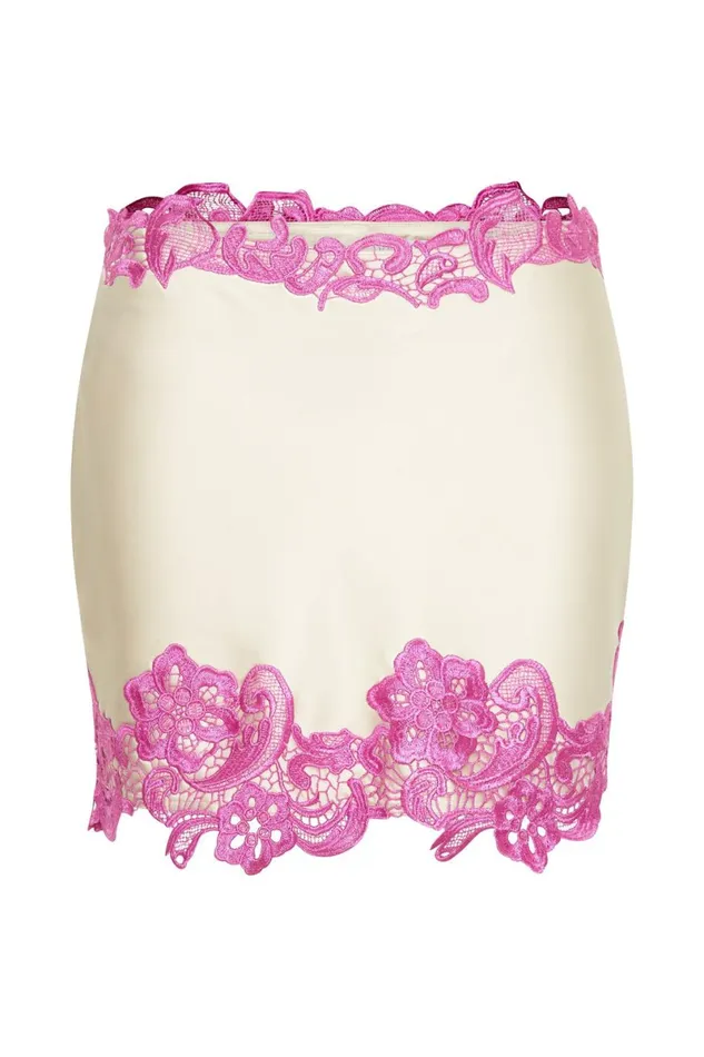 Meshki Skirts Niamh Micro Mini Skirt With Lace 8211 Nude Nude 8211 Women