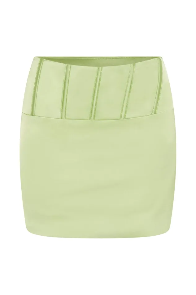 Meshki Skirts Scarlet Corset Mini Skirt 8211 Pistachio Green Pistachiogreen 8211 Women