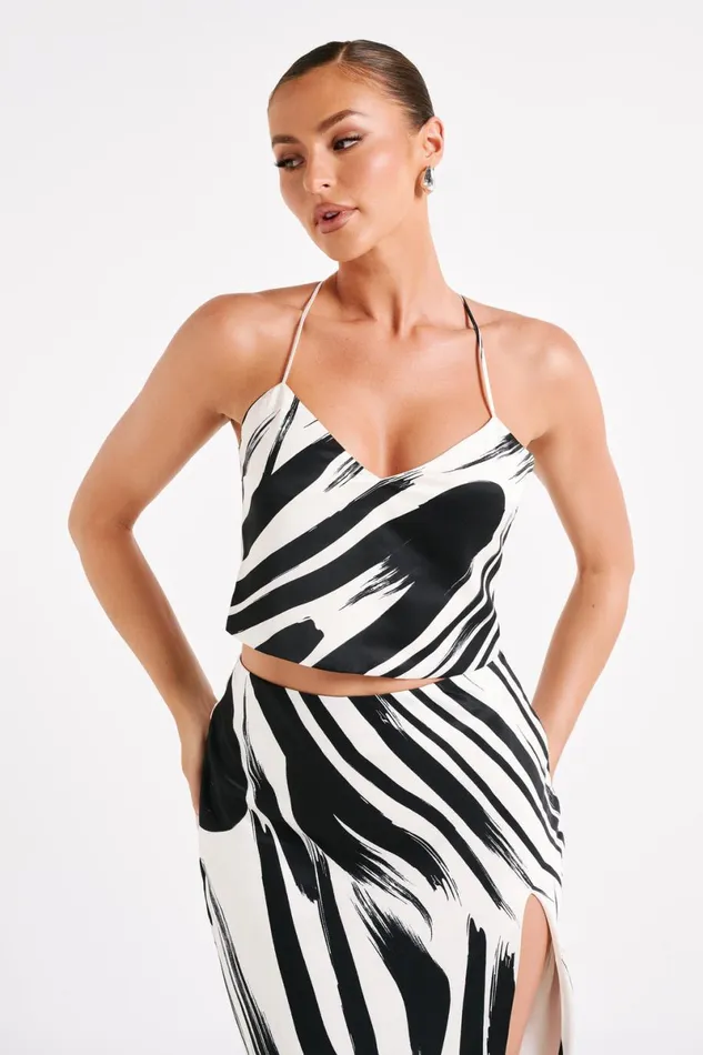 Meshki Sleeveless Tops Felicia Printed Halter Top 8211 Abstract Print Abstract Print 8211 Women Meshki Sleeveless Tops Felicia Printed Halter Top 8211 Abstract Print Abstract Print 8211 Women
