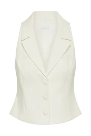 Meshki Sleeveless Tops Mura Suiting Vest 8211 Ivory Ivory 8211 Women