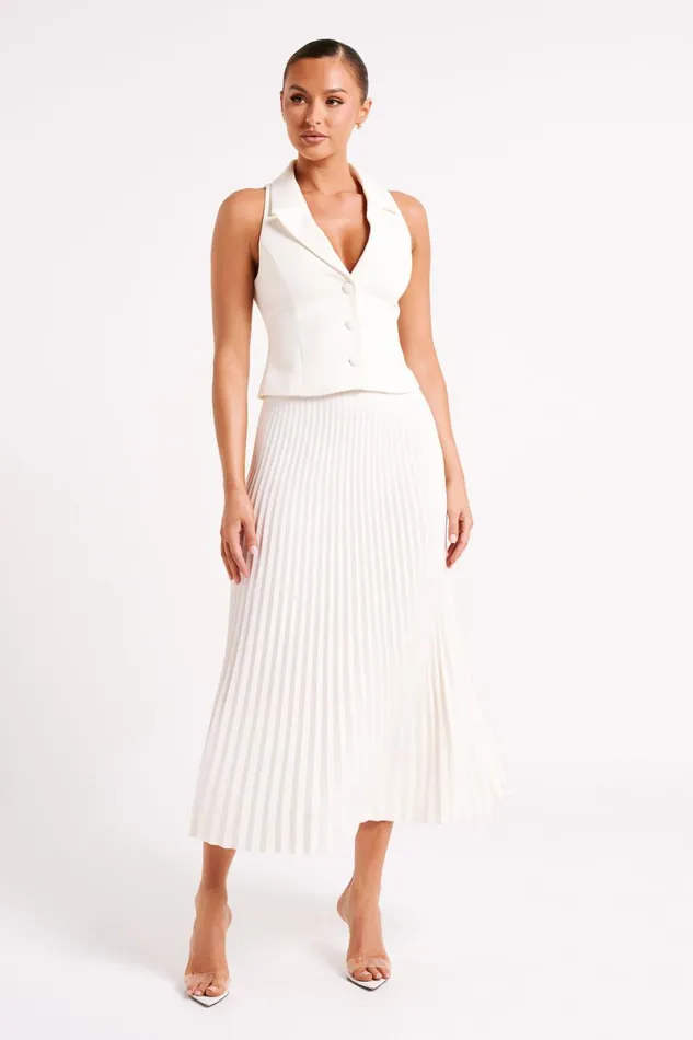Meshki Sleeveless Tops Mura Suiting Vest 8211 Ivory Ivory 8211 Women