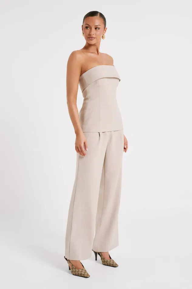 Meshki Sleeveless Tops Natalie Textured Strapless Top 8211 Natural Natural 8211 Women