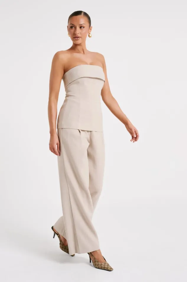 Meshki Sleeveless Tops Natalie Textured Strapless Top 8211 Natural Natural 8211 Women