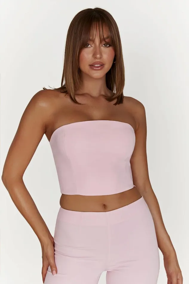 Meshki Sleeveless Tops Saffron Longline Top 8211 Blush Pink Blush Pink 8211 Women