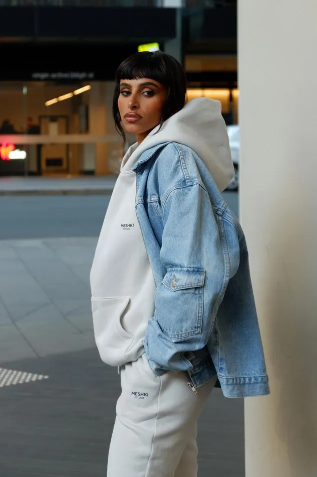 Meshki Sweaters and Hoodies Bernie Oversized Unisex Hoodie 8211 Smoke Grey Smokegrey 8211 Women