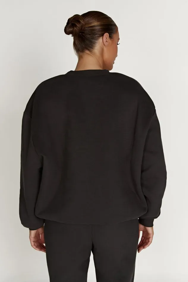 Meshki Sweaters and Hoodies Phoenix Oversized Unisex Crewneck Jumper 8211 Dusk Black Duskblack 8211 Women