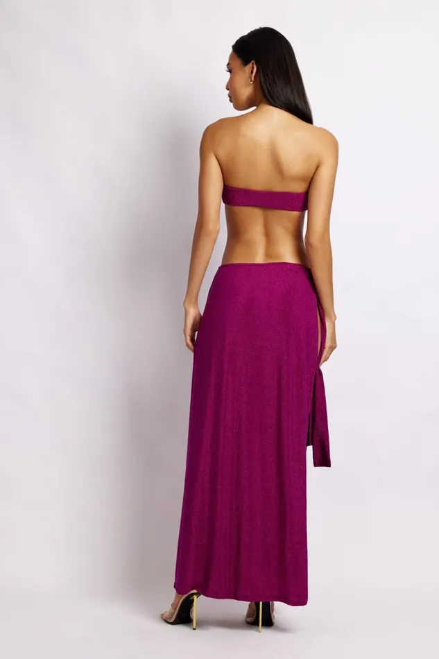 Meshki Wedding Guests Sierra Strapless Shimmer Dress 8211 Violet Shimmer Violetshimmer 8211 Women