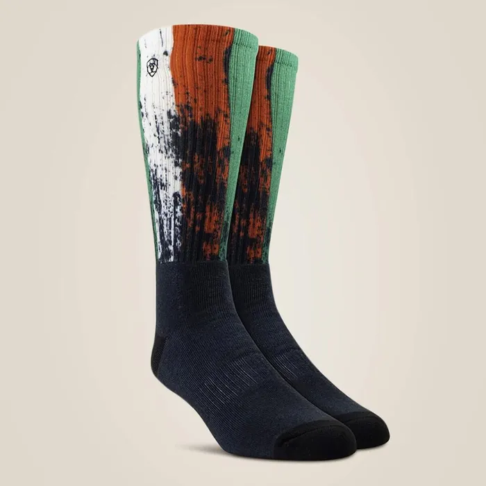 Mexico Graphic Crew Work Sock 2 Pair Multi Black MenWomen Ariat Socks